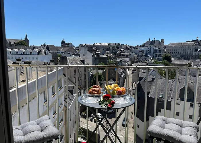 Vue Sur Les Toits Historiques De Vannes